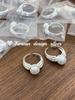 Anillo Estilo Blogger Coreano Dongdaemun Ins Mismo Estilo Anillo de Perla de Plata de Ley S925 Sentido de Gama Alta Nicho para Mujer