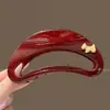 Pinza para el pelo grande de lunares estilo coreano para cabello grueso, pinza de tiburón dulce y elegante para la parte trasera de la cabeza, accesorio para el cabello de alta gama y exquisito