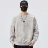 Moletom Masculino Simples e Moderno 2025 Outono Gola Redonda Bordado Casual Tendência Marca Tie-Dye Estilo Coreano Camisa de Base