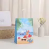 Bolsa de Regalo Playa Tiburón Bolsa de Papel Kraft Portátil Bolsa de Papel de Regalo Fiesta Cumpleaños Recepción Bolsa de Regalo Fábrica en stock