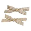 Presilha de Cabelo com Laço de Pérola Falsa no Mesmo Estilo de Zhao Liying, Presilha de Franja Coreana, Presilha Lateral, Presilha de Bico de Pato, Acessório de Cabelo Elegante
