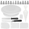 Amazon Set de 69 Piezas Base Giratoria para Pastel Boquilla Decoradora de Crema Manga Pastelera Espátula Convertidor Herramienta para Hornear