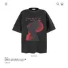 250g Algodão Puro Pesado Marca Americana Tendência Estampa de Retrato Camisetas de Manga Curta para Homens e Mulheres Novas Largas Atacado Transfronteiriço