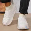 Pantuflas de algodón para hombre 2026 modelo nuevo para invierno, adecuadas para usar en exteriores, con forro polar adicional para abrigar, impermeables, antideslizantes, suela suave, engrosadas y con talón cubierto
