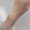 S925 Prata pequeno triângulo quebrado de prata com pulseira ajustável das mulheres handmade diy pulseira jóias atacado C0478