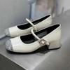 Elegantes y Versátiles Zapatos con Plataforma para Mujer para Otoño, Zapatos Mary Jane Plateados para Combinar con Faldas, Zapatos Pequeños de Piel para Mujeres Bajitas