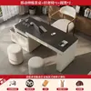 Mesa de Café Móvel Multifuncional Rotativa Retrátil de Pedra Sinterizada para Varanda Casa Apartamento Pequeno Sala de Estar Escritório Mesa Integrada para Preparo de Chá