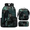 Mochila Escolar Harry Potter de Tres Piezas Mochila Casual para Hombres y Mujeres Mochila para Estudiantes Impresa de Gran Capacidad Mochila para Exteriores