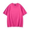 Para cross-border temu gola redonda manga curta alta qualidade cor sólida camiseta lavagem algodão camisa em branco tendência camiseta em branco para homens e mulheres
