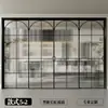 Porta de Vidro Estilo Francês Retrô Porta Deslizante para Cozinha Quarto Porta de Divisória para Banheiro Porta Deslizante para Varanda