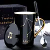 Taza de Cerámica Rayada Constelación Gran Capacidad Taza de Agua para Pareja Taza de Café para Oficina en Casa Beber Agua Compras Corporativas