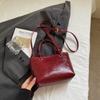 2025 Nuevo Bolso Versátil de Charol Retro de Alta Gama Bolso Cruzado para Mujer Bolso Pequeño de Cubo para Llevar en la Mano