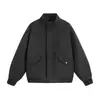 Roupa Masculina Tangkez Estilo Americano Marca Tendência Jaqueta com Gola Alta Masculina Nova Outono Estilo Cara de Mau Jaqueta Casaco Workwear para Motociclista