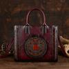 Suministro Directo de Fábrica Bolso de Mano Cruzado de Doble Uso para Mujer con Relieve Retro, Bolso Mensajero Estilo Retro de Capacidad Extra Grande