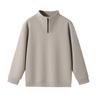 Sudadera con media cremallera transfronteriza para hombre, nueva sudadera de cuello alto para otoño e invierno, top casual holgado de color liso de manga larga, venta al por mayor de comercio exterior
