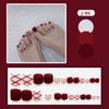 J81-120 uñas de los pies color sólido diamante de imitación para chicas calientes elegantes nacarado usando láminas de uñas láminas de uñas postizas terminadas al por mayor