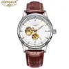 LONGLUX Longlex reloj impermeable para hombre de piel de alta gama automático mecánico popular fabricantes de relojes para hombre al por mayor
