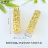 Tienda de Oro Mismo Estilo Arena Dorada Hielo Triturado Cuadrado Colgante de Fortuna Collar Sólido Oro Roto Cuadrado Ladrillo Colgante Retro Regalo para Mujer