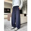 Pantalones casuales estilo "old money" de color denim retro japonés para hombre, nueva colección de otoño, de pierna ancha recta holgada, versátiles