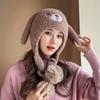 Outono e inverno chapéu de urso fofo feminino pelúcia novo chapéu de malha coreano all-match proteção de ouvido quente engrossado moda forrado de lã