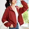 Chaqueta Corta de Protección Solar para Mujer 2026 Verano Nueva Delgada Transpirable con Capucha para Mujeres Pequeñas Ropa de Protección Solar para Viajes al Aire Libre