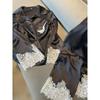 Pijama de Encaje de Seda Helada de Alta Gama Estilo Francés para Mujer, Nuevo Conjunto de Ropa de Casa Suave y Cómoda de Tallas Grandes para Primavera y Otoño