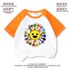 Ropa Nueva Caja de Ritmo Sprunki Niños Camiseta de Manga Corta Verano Estilo Coreano Tallas Mediana y Grande Niños y Niñas Tops con Combinación de Colores