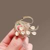 Broche Cisne Ojo de Gato de Imitación de Lujo Corsage Pin de Alta Gama Sentido del Diseño Nicho Accesorios para Ropa Artefacto Antiluz