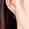 Pendientes de diamantes de estilo barroco de corte largo con forma de pera, pendientes de diamantes rojos y azules, pendientes de celebridades de Internet.