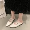 Sandalias Cerradas de Lazo Estilo Francés para Mujer, Nuevas Sandalias Planas Tipo Mocasín para Verano 2025 para Uso en Exteriores