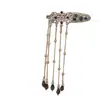 Elegância Sonhadora de Longa Duração~Novo Prendedor de Cabelo com Franjas de Zircônia Estilo Chinês, Acessório de Cabelo Estilo Étnico Vintage, Ornamento de Cabelo com Presilha Lateral