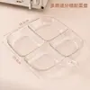 Nuevo Plato Compartimentado Multifuncional para Guarniciones Plato de Almacenamiento para Cocina Plato de Preparación Olla Caliente Doméstica Bandeja de Plato de Comedor Multifuncional de Cuatro Compartimentos