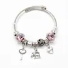 Pulsera de Plata con Dibujo Animado de Cruz de Pan, Completamente Incrustada con Diamantes, con Notas Musicales, Estrella de Cinco Puntas y Cuentas de Corazón para Parejas de Nicho, Venta al por Mayor, Nuevo