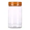 100 150 200 300ml Botellas de Plástico Transparentes de Boca Ancha Tipo Bambú Botellas para Medicamentos de Mascotas Botellas para Productos de Cuidado de la Salud Botellas para Cápsulas