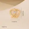 Acessórios de joalheria materiais artesanais metal incrustado zircônia pingente de coração DIY colar pulseira brincos pingente
