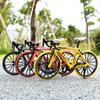 Liga Douyin modelo de bicicleta bicicleta de suspensão traseira ornamentos bicicleta carro de estrada carro de brinquedo infantil atacado transfronteiriço