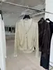 DestacadoYuran 26 Nueva Colección de Principios de Otoño Copo de Nieve Tencel Lino Algodón Giro Delantero Ligero Cuello en V Cardigan de Punto