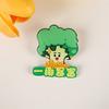 Broche de vegetais criativo fofo engraçado texto inspirador distintivo de desenho animado pingente para bolsa de estudante atacado personalizado