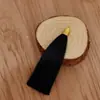 Adorno de borla con hilo dorado de 8 cm, material de poliéster, accesorios para prendas de vestir, accesorios de borla colgante hechos a mano para DIY, compra al por mayor para mejor precio