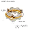Anillo Geométrico Multicolor de Múltiples Capas Rueda de la Fortuna Ins para Mujer de Acero Inoxidable Moderno Superpuesto Todo Fósforo Anillo de Dedo con Circonita en stock