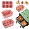 Set de Molde Rectangular de Silicona de Grado Alimenticio para Hornear Pastel Gelatina Pudín Bandeja Molde para Hornear en Freidora de Aire