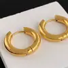 Pendientes de Aro Versátiles Simples de Acero de Titanio Color Duradero No se Desvanecen para Mujer Pendientes de Moda Europeos y Americanos Tendencia Estilo Ins Accesorios para Orejas