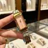 Nuevo Movimiento de Cuarzo Esfera Rectangular Bosque de Álamo Correa de Acero Temperamento Retro Vintage Estilo Reloj Fabricante Mayorista