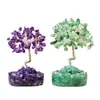 Adorno de Árbol de Cristal Árbol de la Vida de Cristal Natural con Base de Grava de Cristal Árbol de Yoga Decoración Creativa para el Hogar y la Oficina