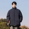 Chaqueta de Algodón de Invierno Repelente al Agua Estilo Nuevo Cálida Cuello Alto Ropa de Algodón Unisex Engrosada Nicho Chaqueta de Panal al por Mayor
