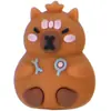 Capybara de borracha macia em PVC, melhor venda transfronteiriça, figura 3D, material escolar divertido para estudantes, ponta e tampa de caneta, lápis