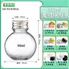 Garrafa Plástica DIY Formato Lâmpada 50ml Mini Garrafa Grau Alimentício Decoração de Natal Garrafa para Pendurar na Árvore de Natal Pequena Garrafa Vazia