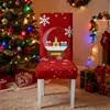 Capa de Cadeira Elástica Grossa com Tema de Natal, Capa de Cadeira Transfronteiriça de Seda de Leite, Capa de Cadeira Doméstica 160g/m²