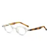 Armações TR90 personalizadas retrô pequenas ovais com lentes planas para homens e mulheres 8677 Armação preta japonesa e coreana óculos de grau simples anti-luz azul