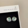 Aretes Pendientes de Mariposa Flor de Piedra Ojo de Gato Degradado Frescos y Versátiles para Mujer Aretes de Moda Dulce para Chicas Dopamina